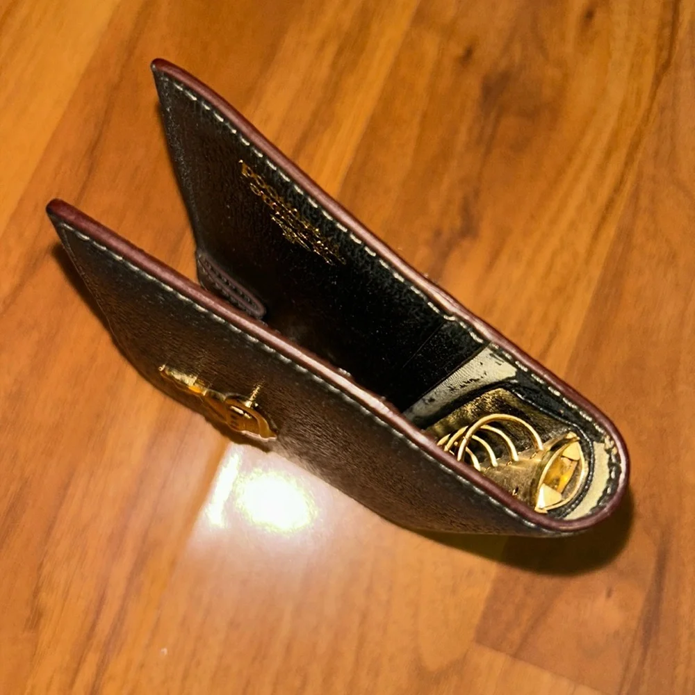 Authentic Vivienne Westwood Black Leather Agenda with Gold Tone Logo